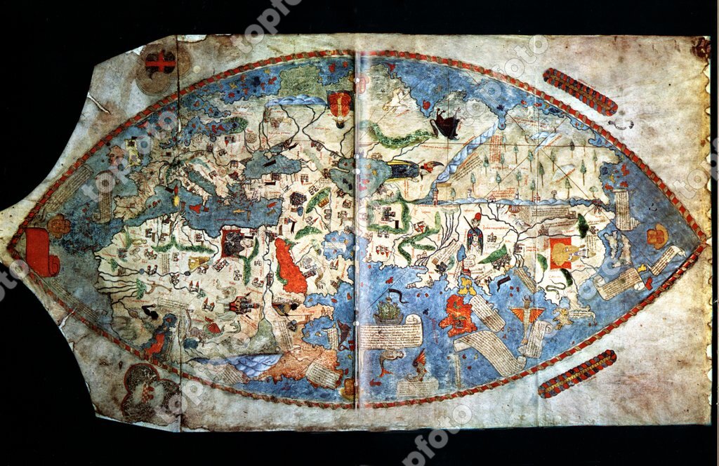 The Elliptical Genoese Map Of 1457 Was Source Material For Toscanelli   3355948 