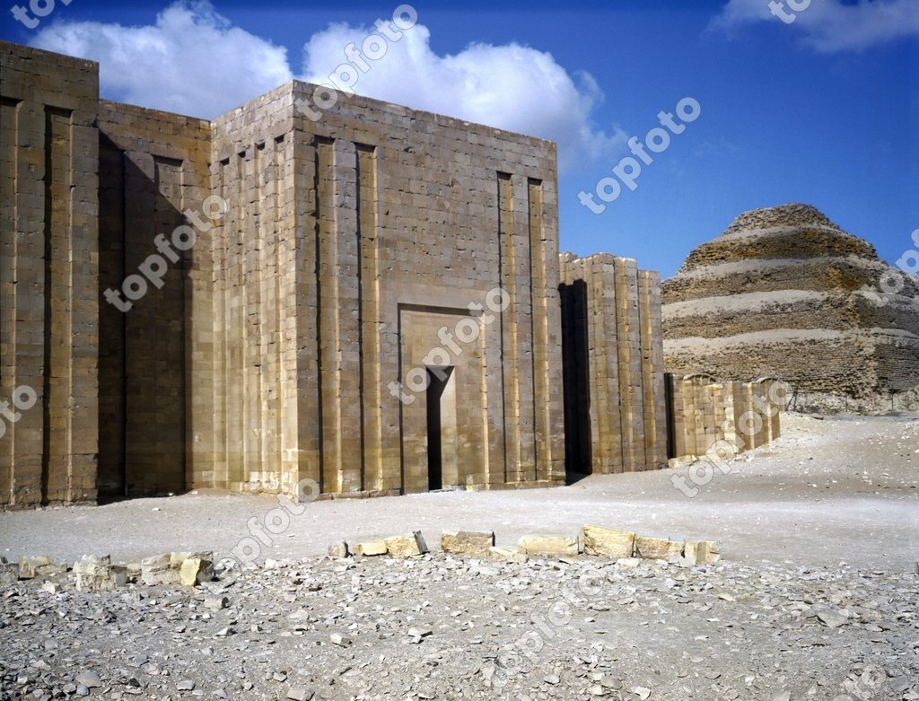 travel /geography, Egypt, Saqqara, buildings, step pyramid of Djoser ...