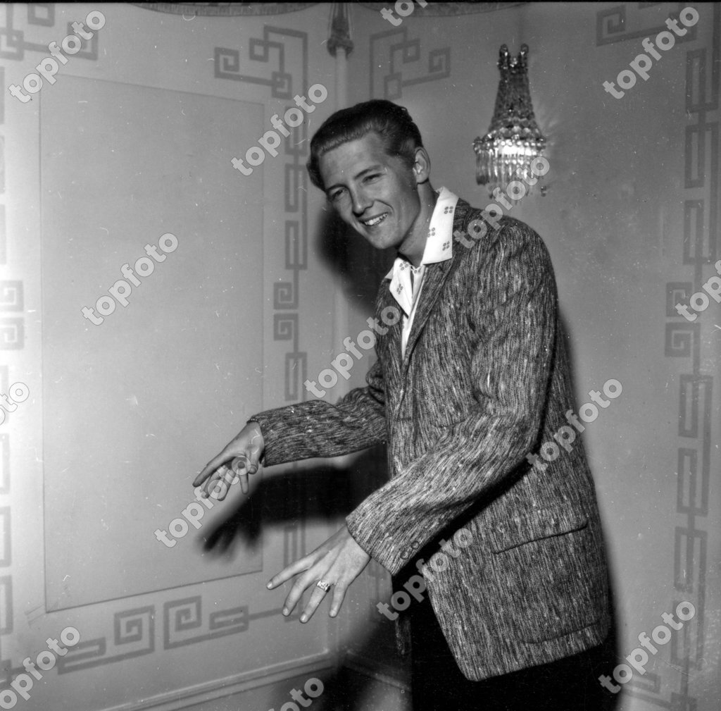 Rock and roll singer Jerry Lee Lewis in London during his 1958