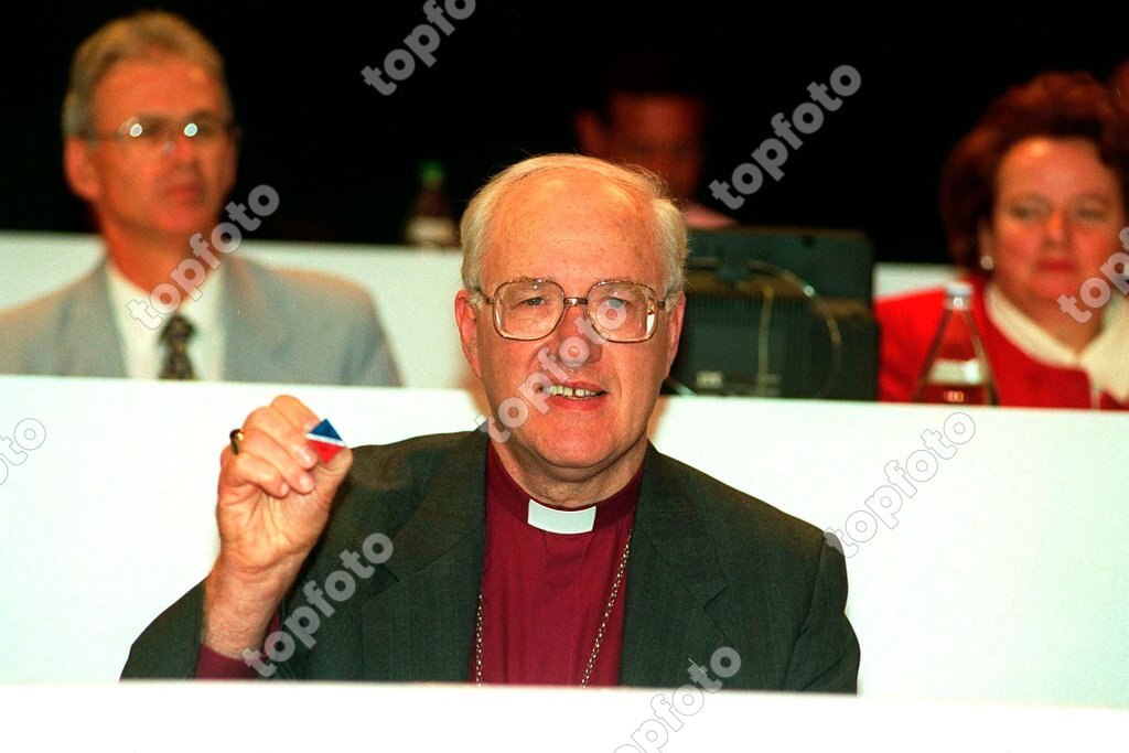 The Most Rev And Rt Hon GEORGE CAREY Archbishop Of Canterbury Speaking   421522 