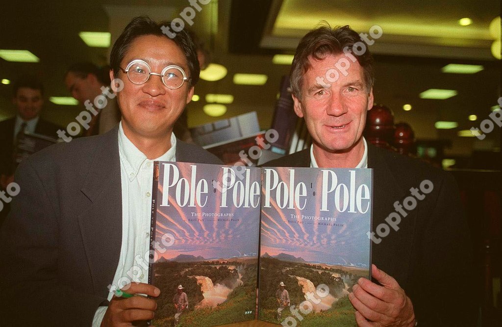 Left BASIL PAO Photographer. Right MICHAEL PALIN Actor and