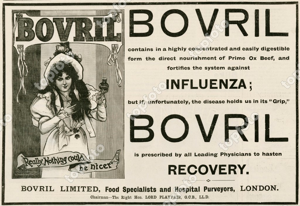 Bovril A Proprietry Beef Extract Recommended As An Aid To Overcoming The Influenza That Was Raging In London In The Winter Of 18 Topfoto