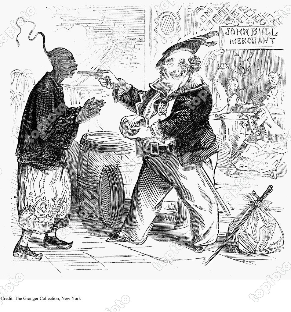 opium war political cartoon