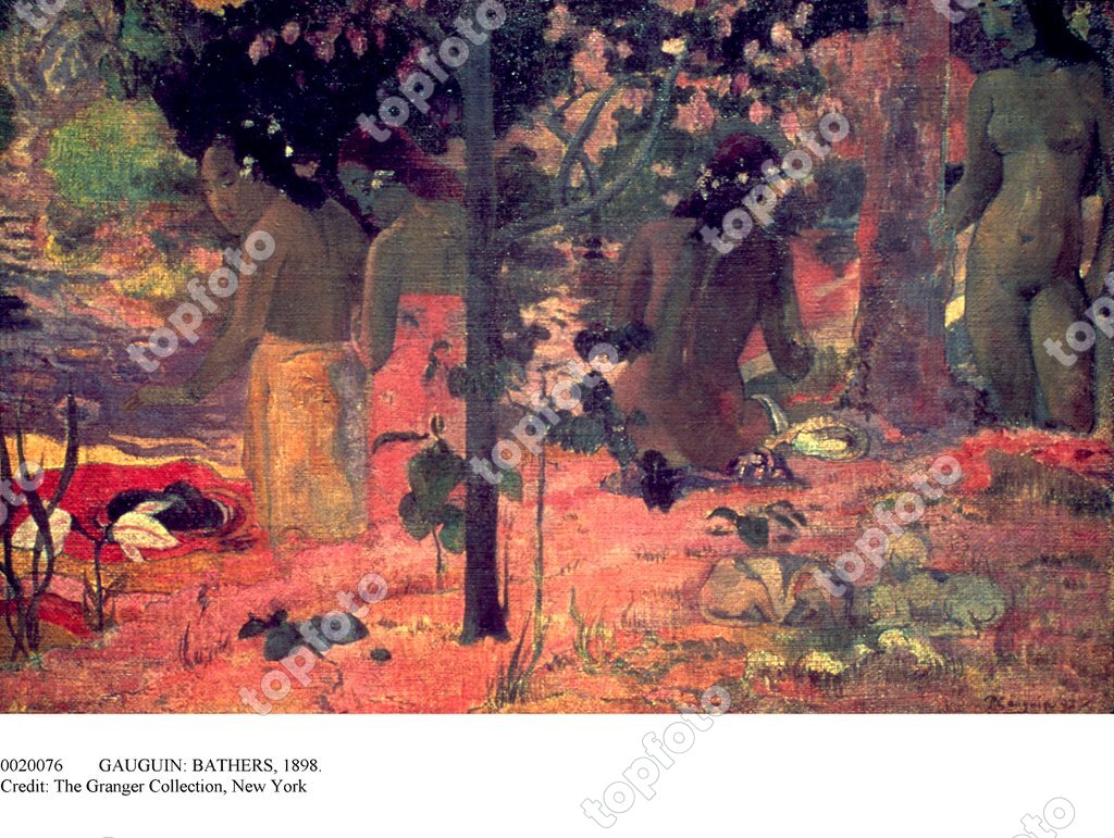 GAUGUIN BATHERS 1898 Paul Gauguin The Bathers Canvas 1898 TopFoto   861286 