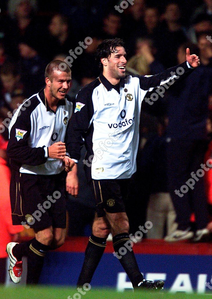 Manchester United's Ruud van Nistelrooy celebrates at the