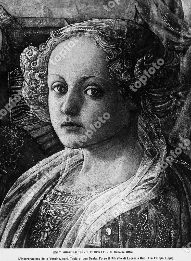 The Coronation of the Virgin, painting by Filippo Lippi, detail of a ...