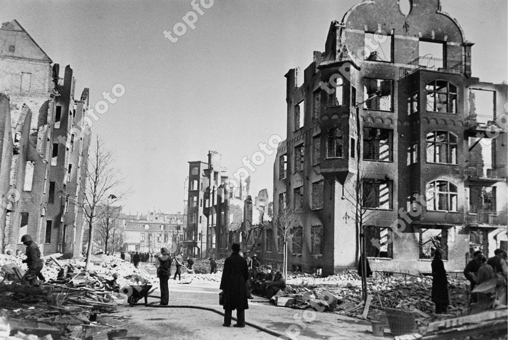 World War II The French School in Copenhagen , bombed by ...