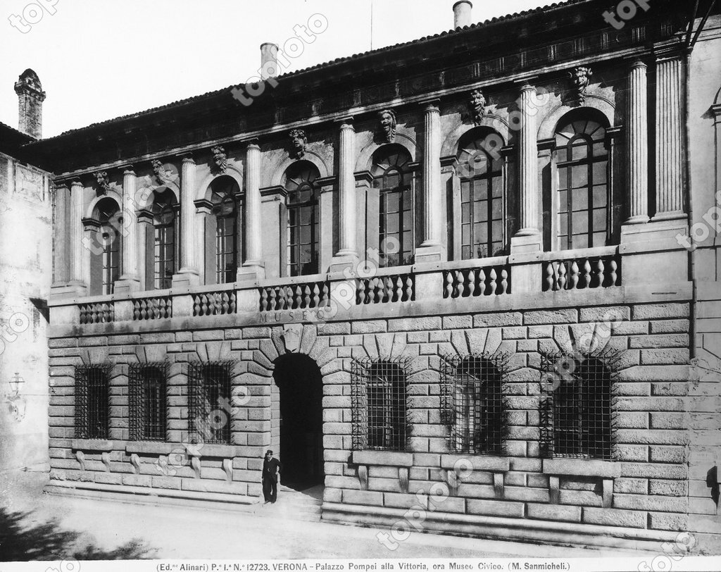 Facade of the Lavezola Pompei Palace work of Michele Sanmicheli