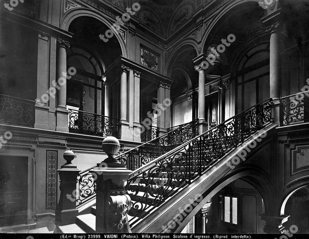 A Large Staircase Inside Villa Philipson. Architectural Work By 